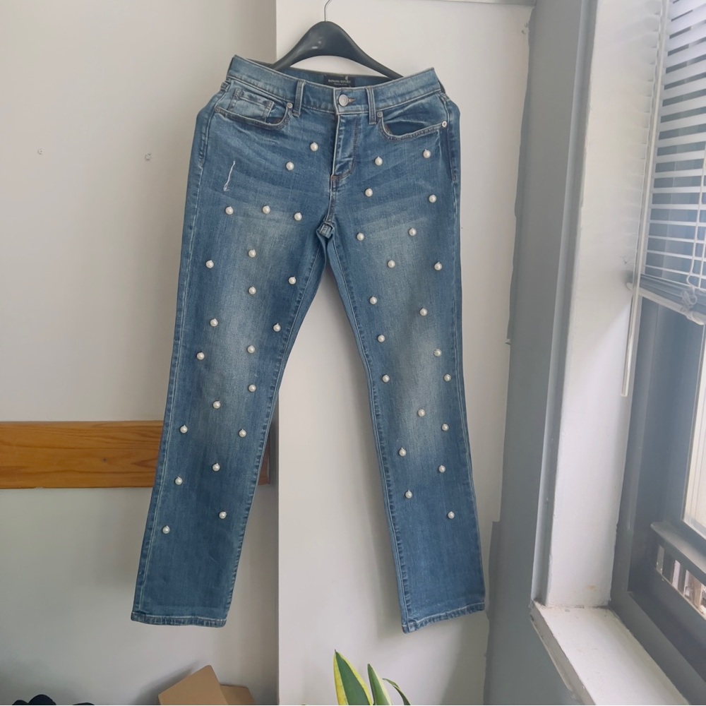 Banana Republic Blue Embellished Women Jeans